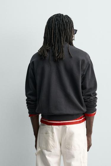 SWEAT COL ZIPPÉ BANDE AARON LEVINE X ZARA - Noir de Zara - Image 2