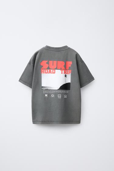SURF PRINT T-SHIRT - Anthracite grey by Zara