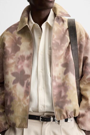 FLORAL PRINT JACKET - Peach by Zara - Image 4