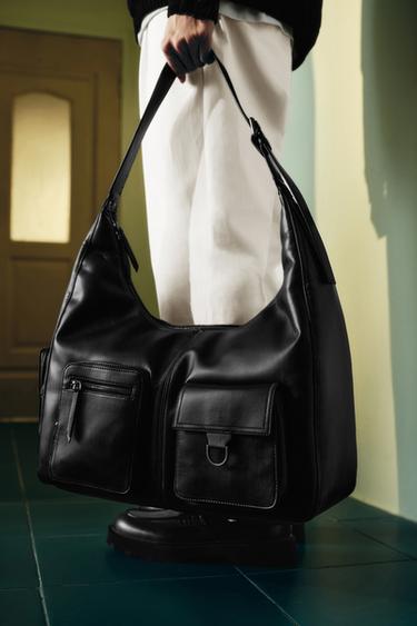 MULTI-POCKET SHOULDER BAG - Black by Zara