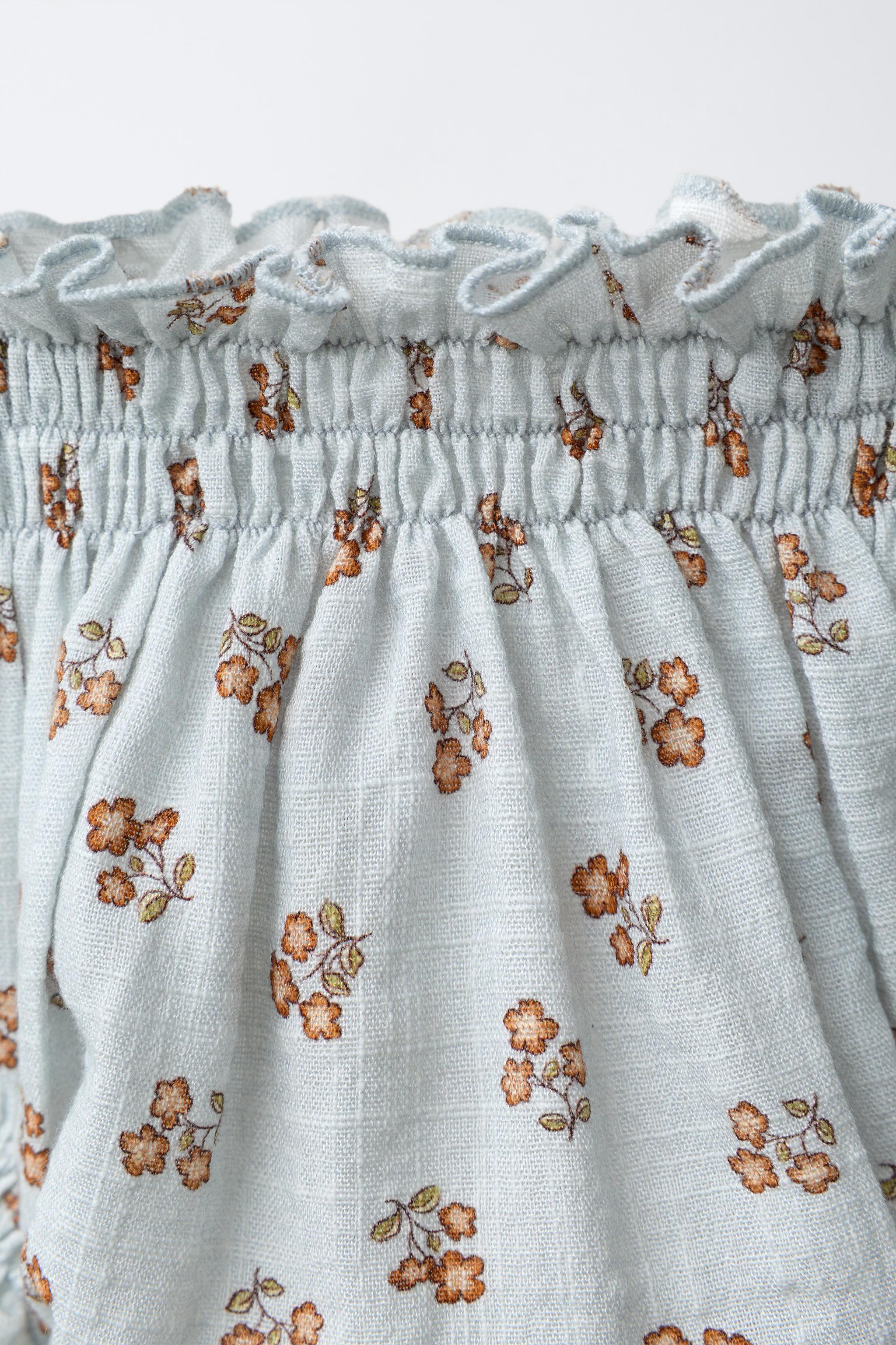 FLORAL PRINT LACE TRIM UNDERWEAR