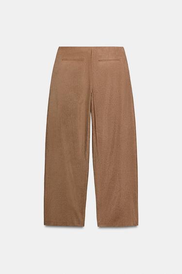 PANTALON BALLON MÉLANGE LIN ZW COLLECTION - Rose délavé de Zara - Image 3