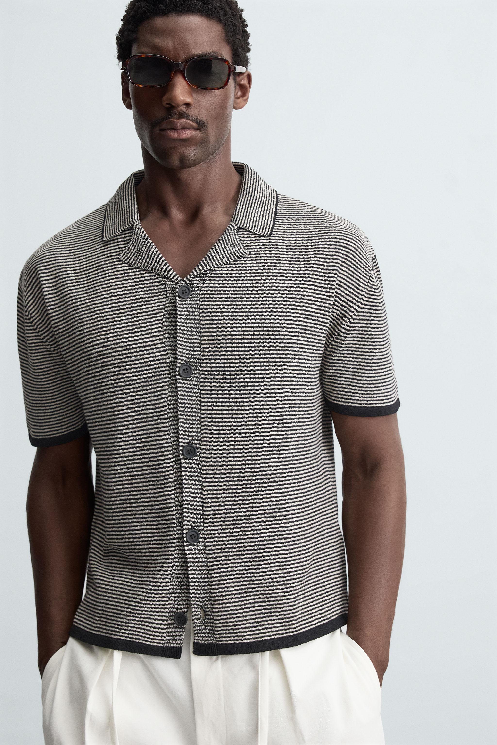 STRIPED KNIT SHIRT - Striped | ZARA United States