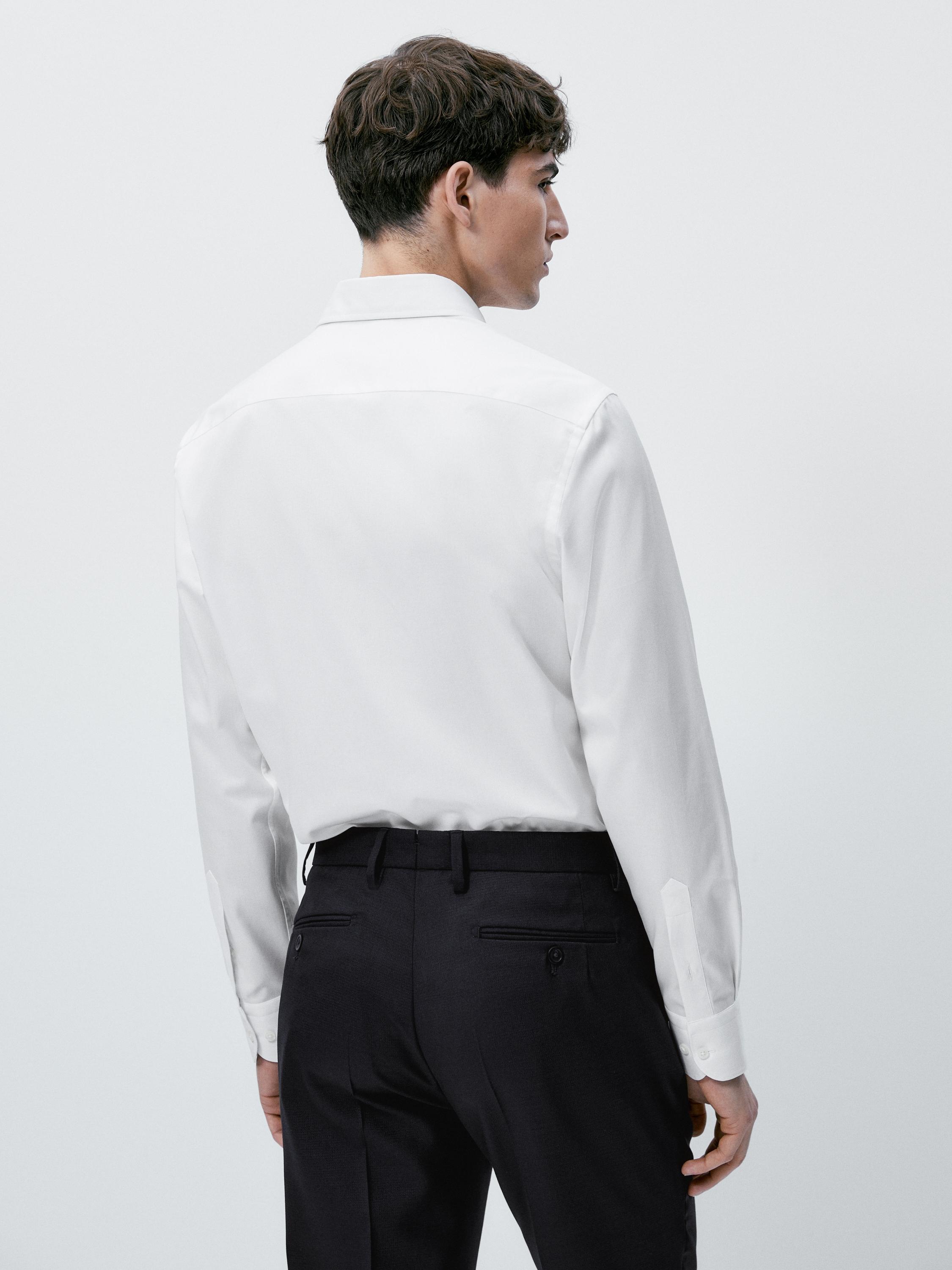 Regular fit easy iron shirt - White | ZARA United States