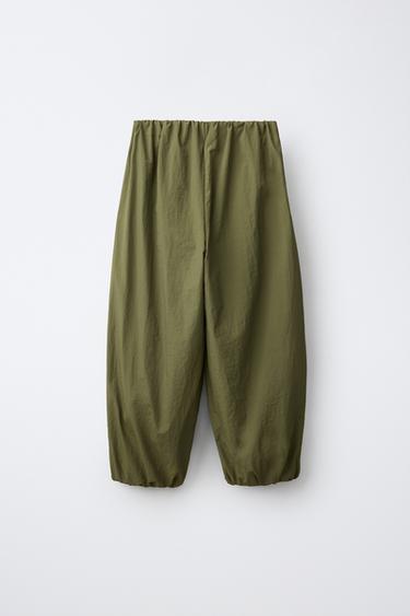 TECHNICAL BALLOON PANTS — Olive green 2