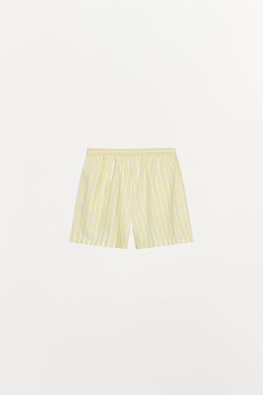 BERMUDA PYJAMA RAYURES - Jaune de Zara - Image 3