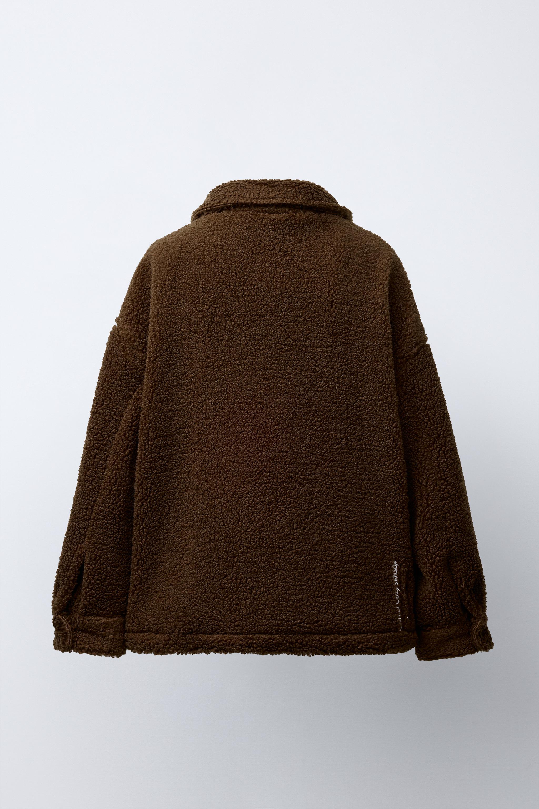 EMBROIDERED FLEECE OVERSHIRT