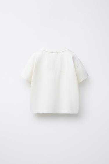 T-SHIRT NŒUD ASSORTI À POIS - Écru de Zara - Image 1