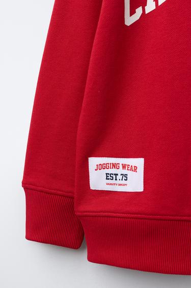 SWEAT DE JOGGING À INSCRIPTION - Rouge de Zara - Image 2