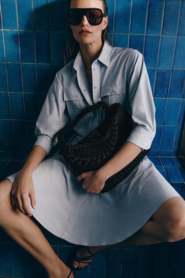 BRAIDED TOTE BAG - Black by Zara