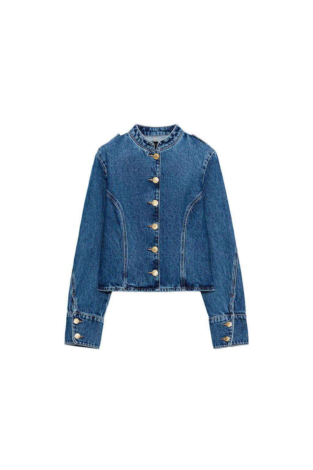 Z1975 GOLD BUTTON DENIM JACKET - image 3