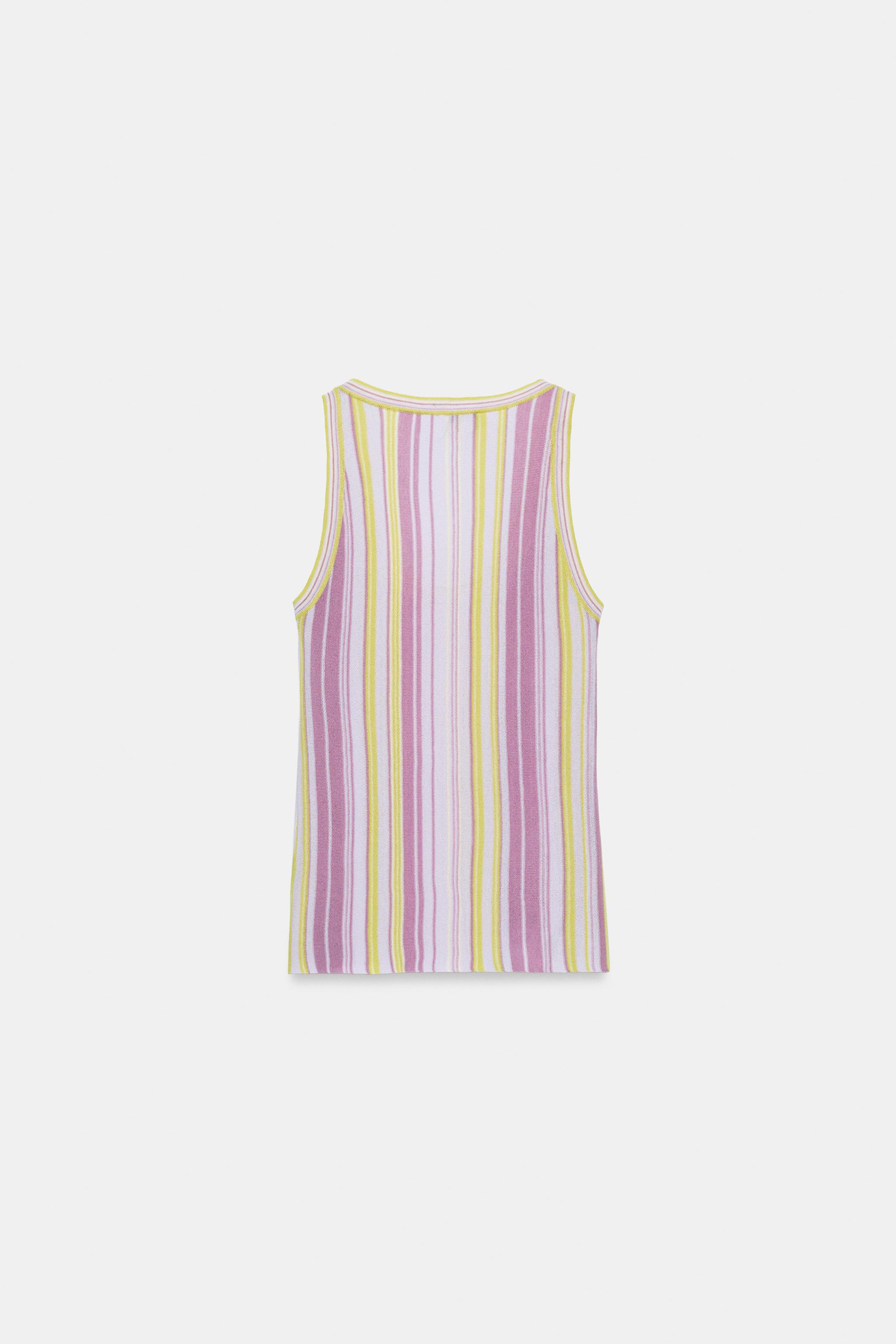 ボーダー柄ニットトップス - マルチカラ― | ZARA Japan / 日本