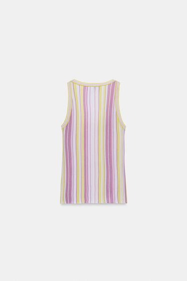 STRIPED KNIT TOP - Multicoloured by Zara - Image 4