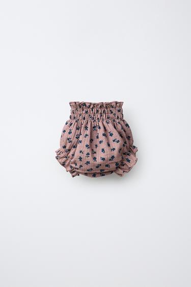 TEXTURED FLORAL BRIEFS — Dusty pink 2