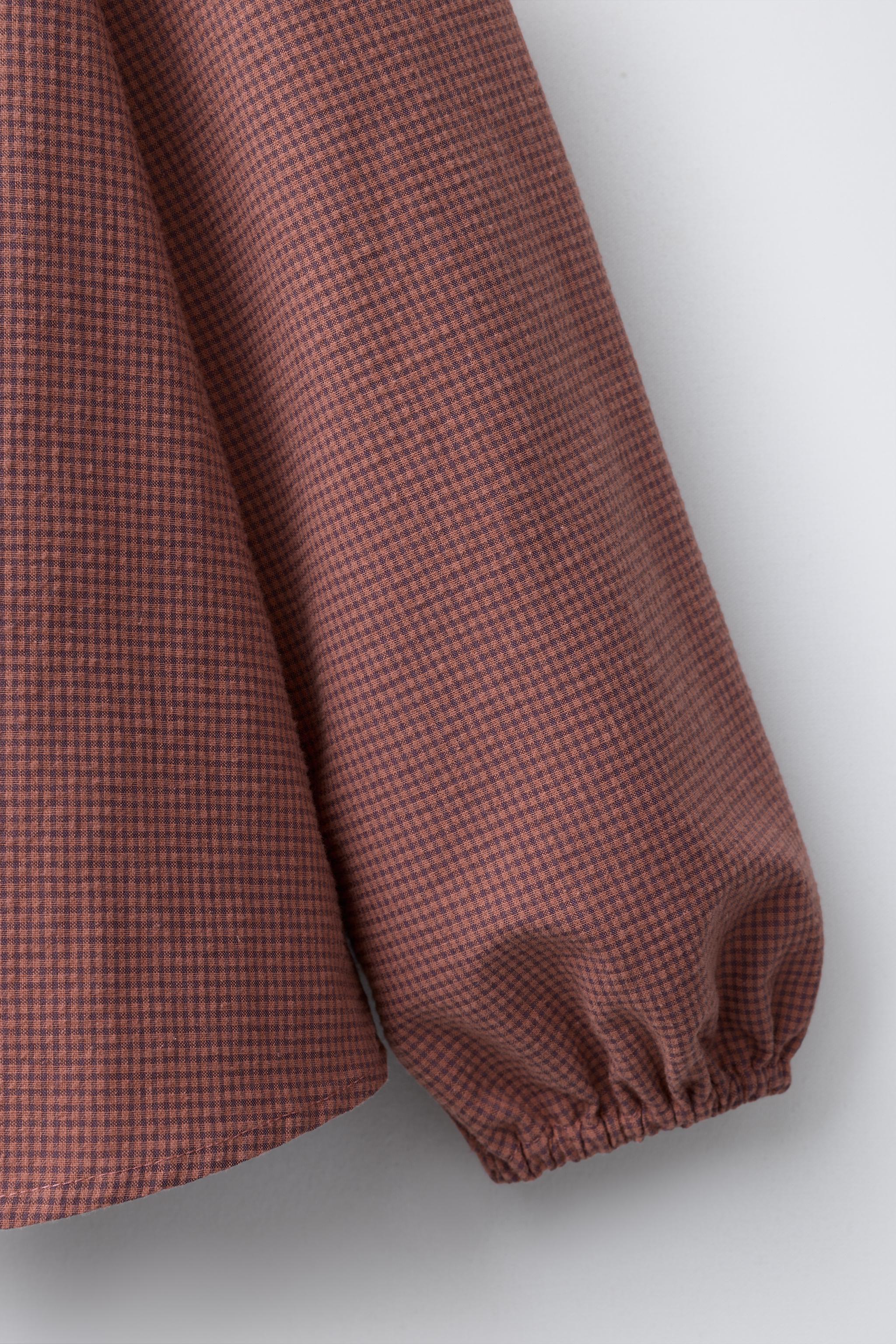 CHEMISE DOUBLE COL CARREAUX VICHY