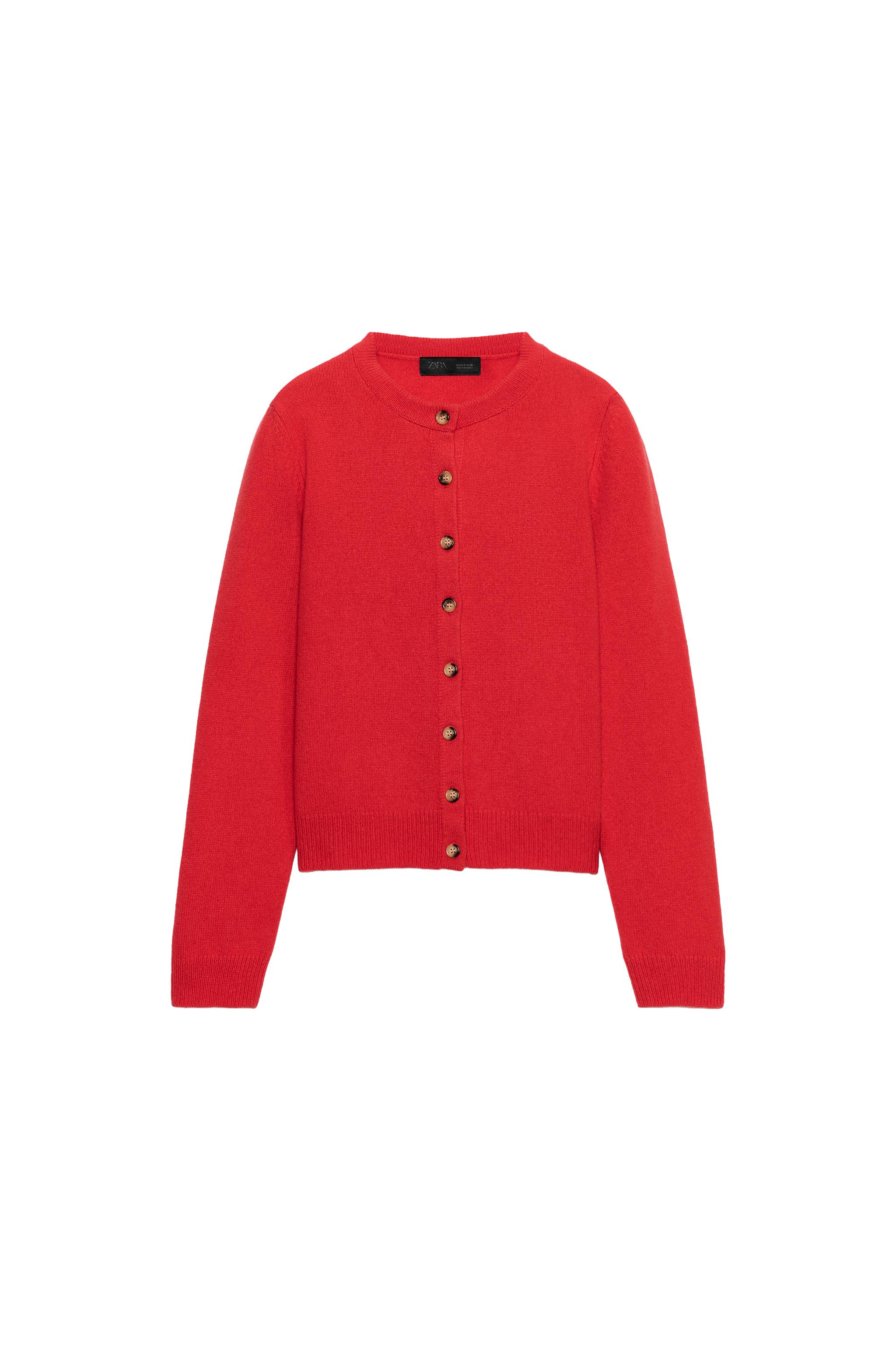 CASHMERE WOOL BUTTONED CARDIGAN