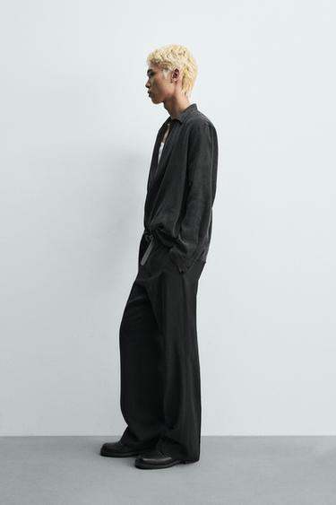 CHEMISE FLUIDE CACHE-CŒUR - Noir de Zara - Image 3