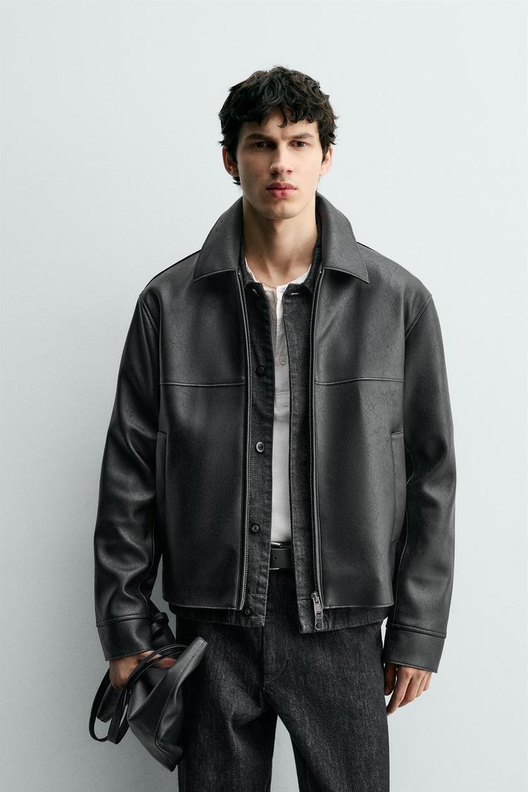 ZARA LEATHER EFFECT JACKET