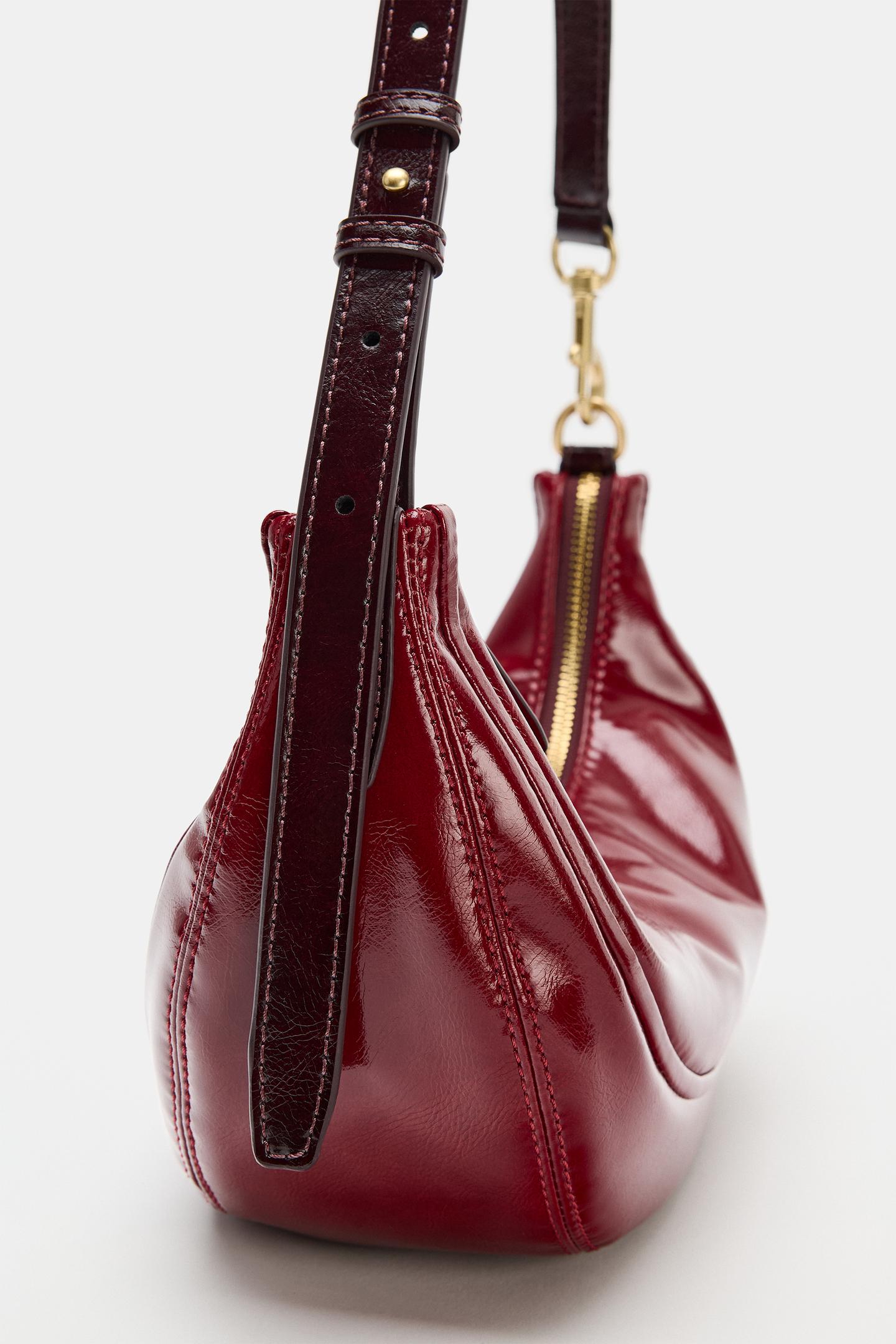 Женская сумка Zara Oval Shoulder, цвет: Красный — фото 4