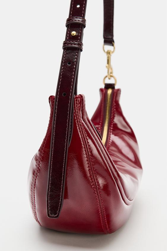 OVAL SHOULDER BAG - Red by Zara - Image 3