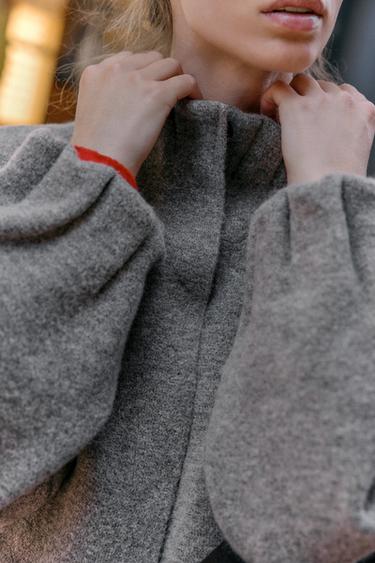 VESTE BOMBER EN MAILLE - Gris anthracite de Zara - Image 3