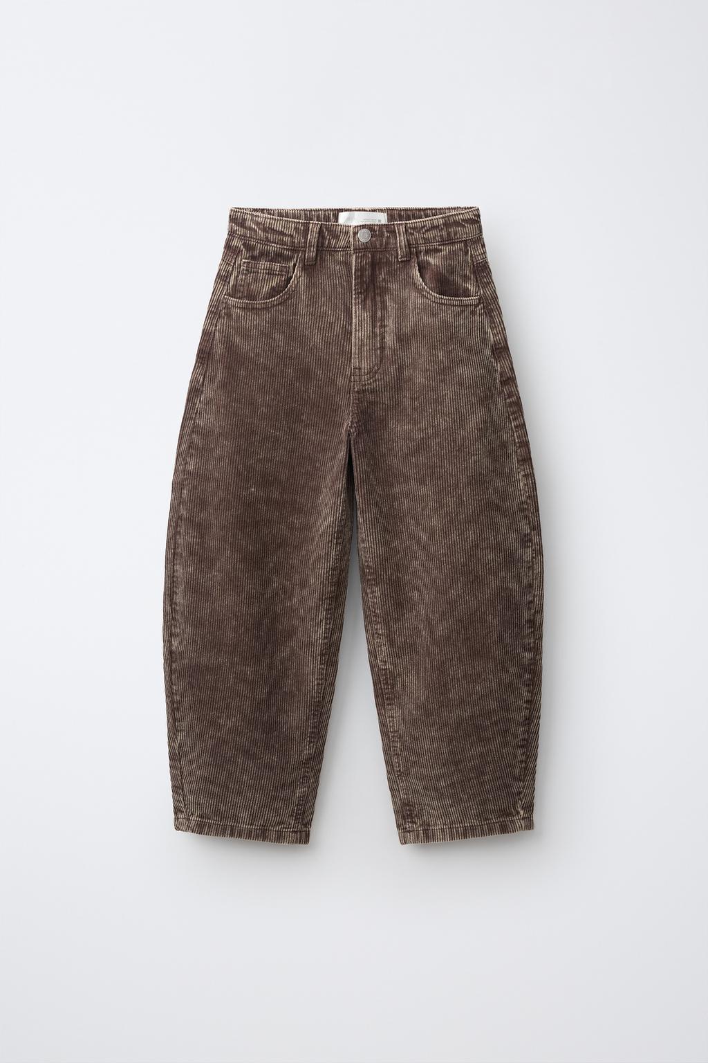 WASHED CORDUROY BALLOON TROUSERS
