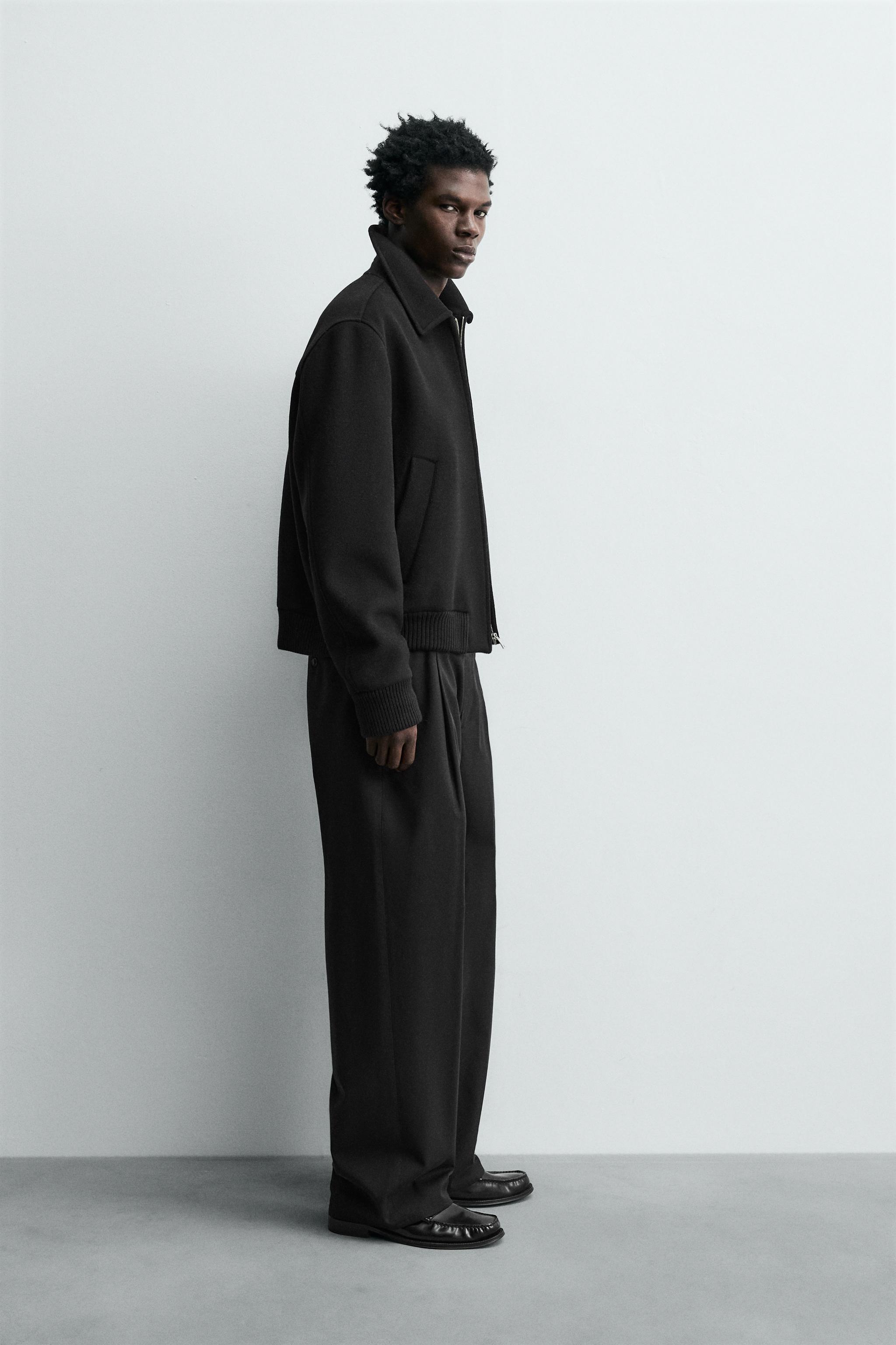 COTTON - VISCOSE PLEATED PANTS