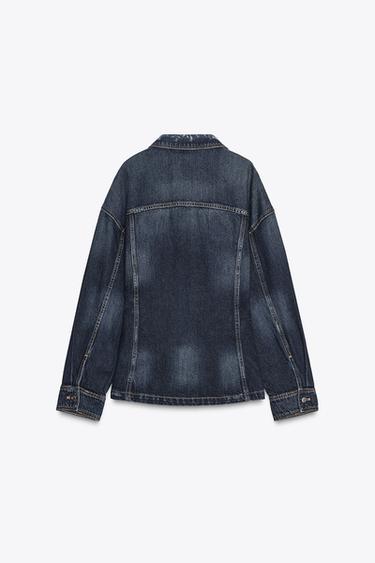 TRF DENIM JACKET - Blue by Zara - Image 8