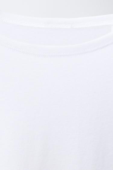 T-SHIRT WITH COTTON AND MODAL - White by Zara - Image 2