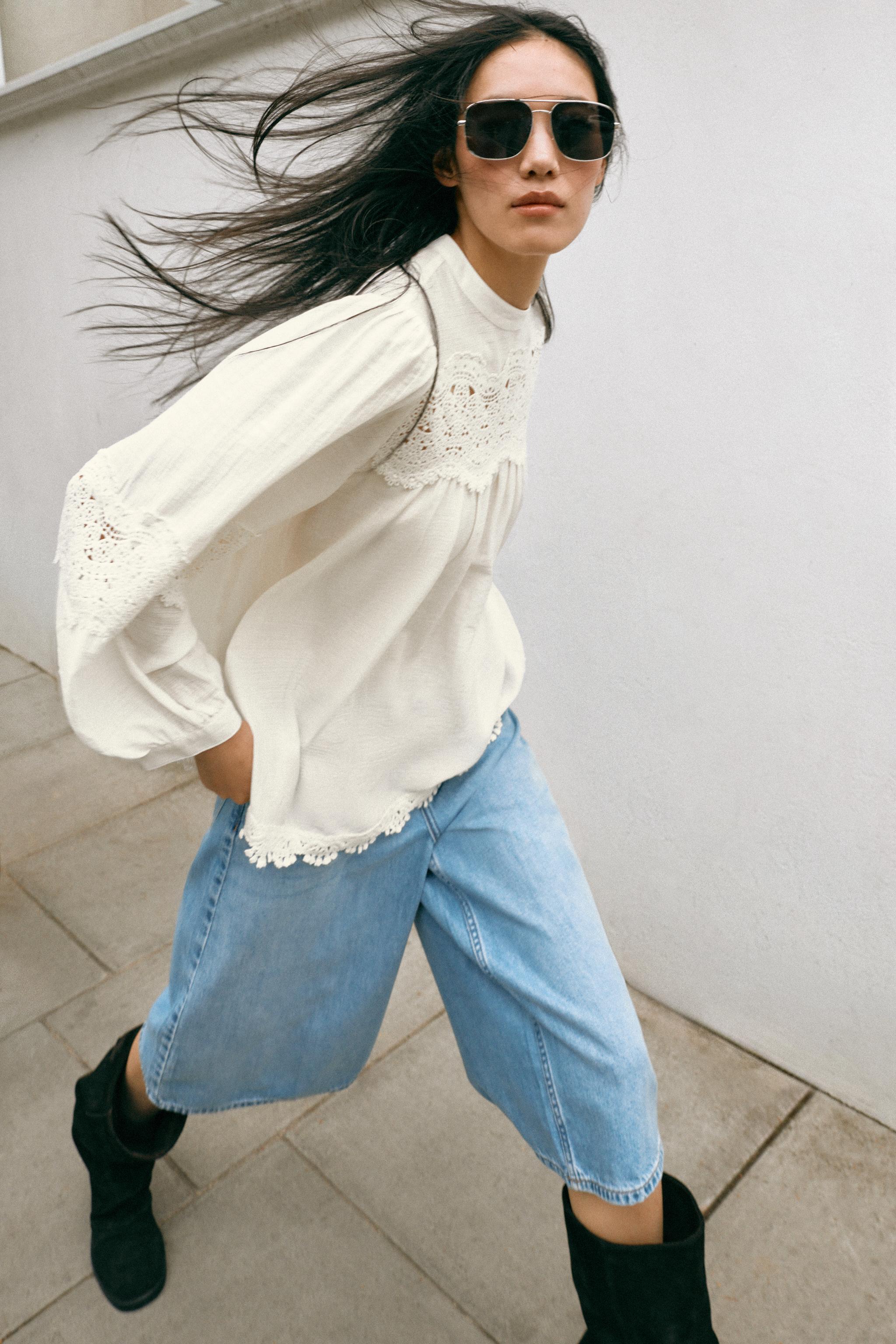 Zara ROMANTIC LACE BLOUSE — фото 2