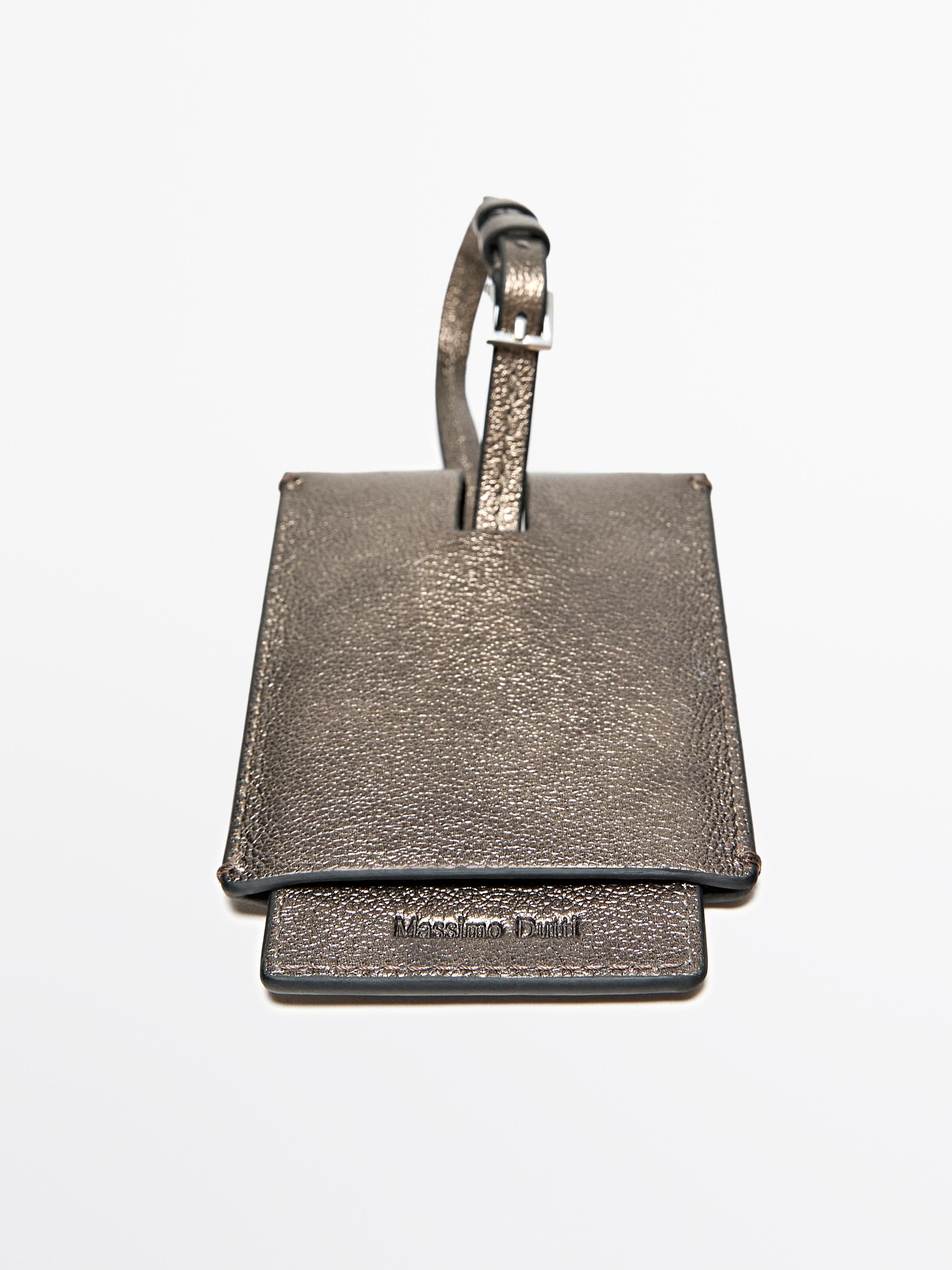 Étiquette pour bagage en cuir nappa