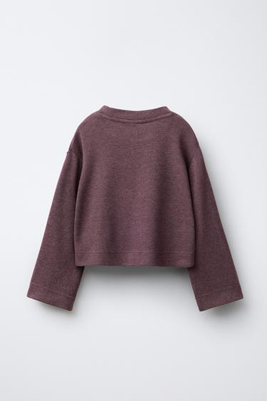 T-SHIRT SOFT TOUCH - Aubergine de Zara - Image 1