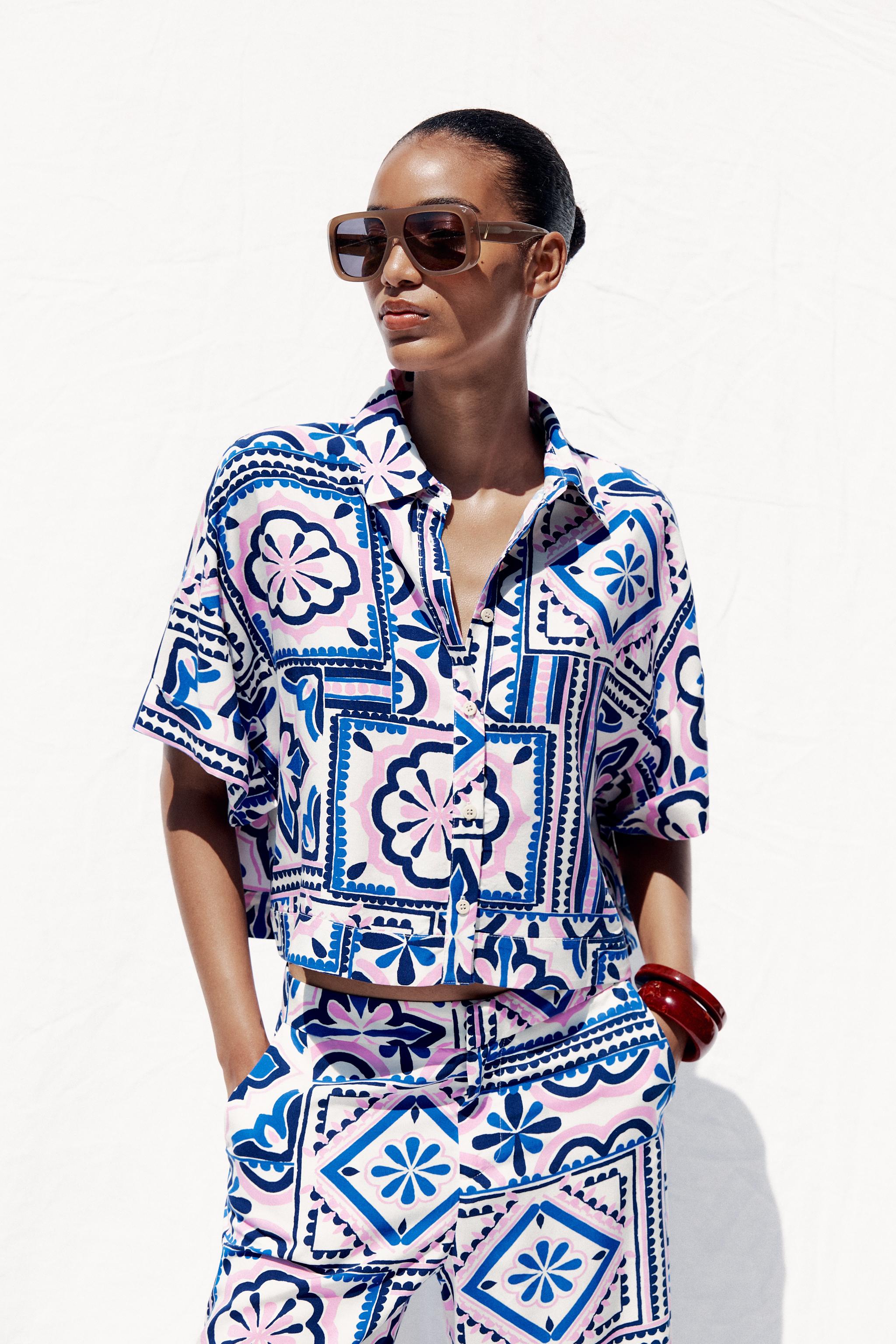 PRINTED SHORT SHIRT - Multicolored | ZARA United States