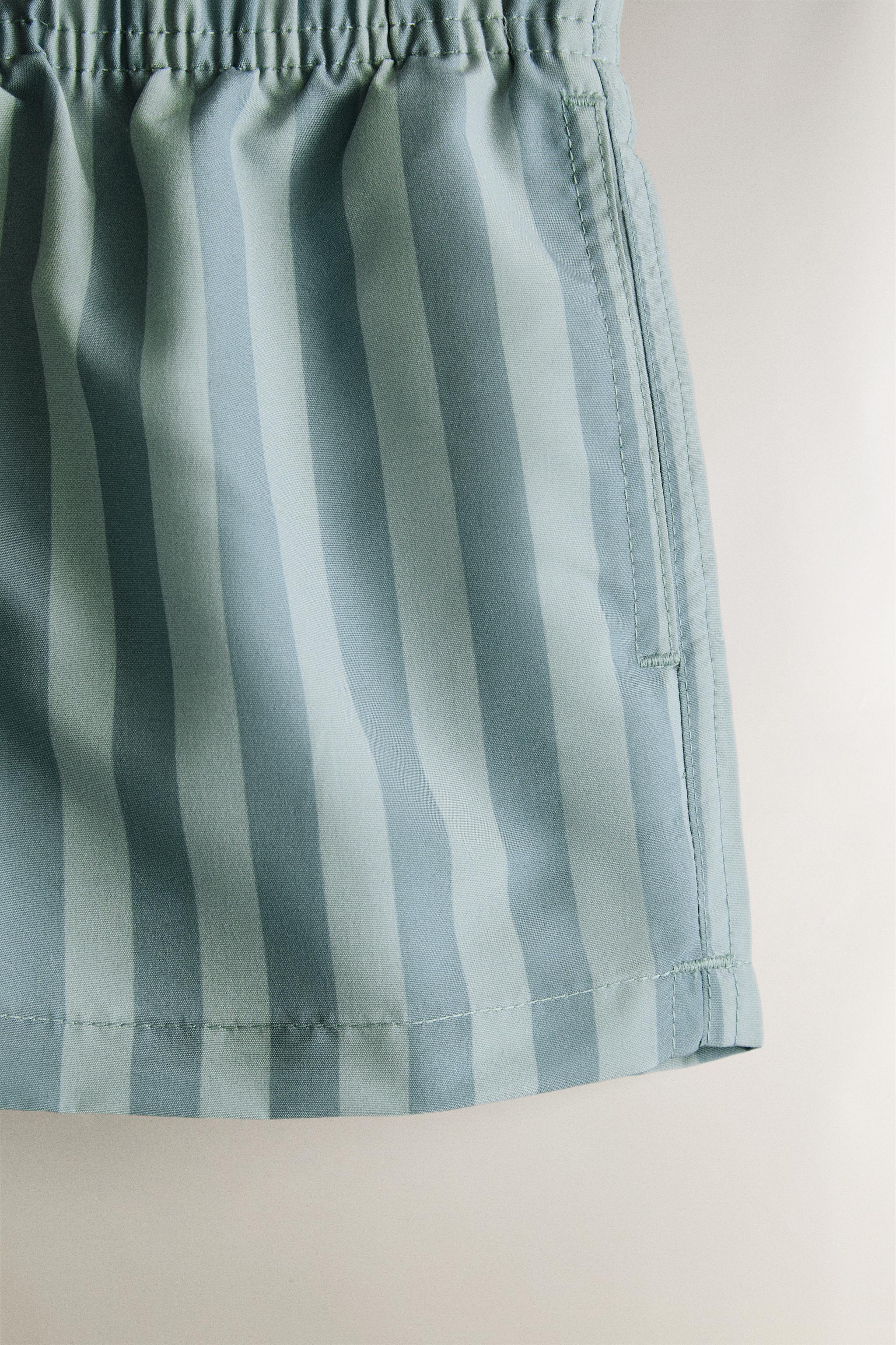 KIDS' STRIPED BEACH SWIMSUIT