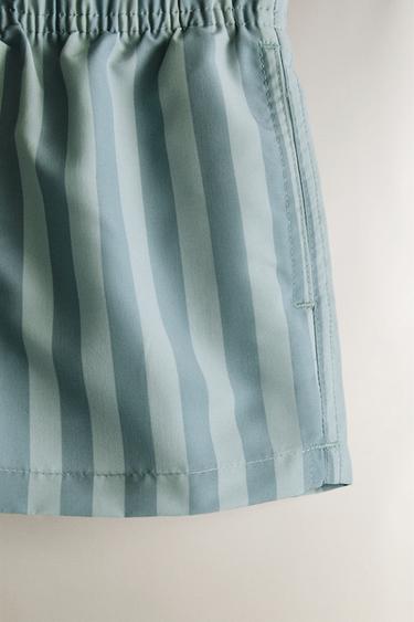 KIDS' STRIPED SWIMMING TRUNKS - Blue by Zara - Image 2