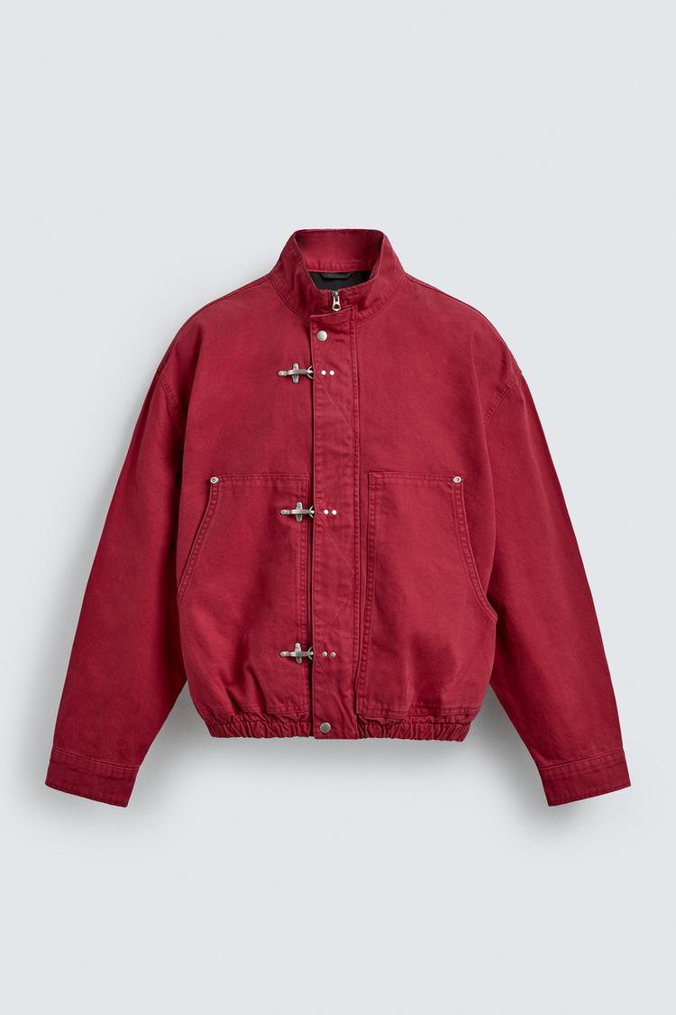 ZARA CROPPED FIT JACKET WITH FIREMAN CLASP