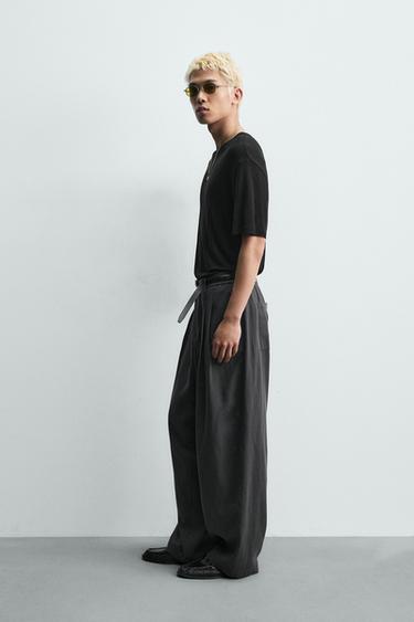 T-SHIRT RELAXED FIT 100% BAMBOU - Noir de Zara - Image 3