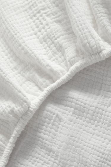 MUSLIN FITTED SHEET - White by Zara - Image 3