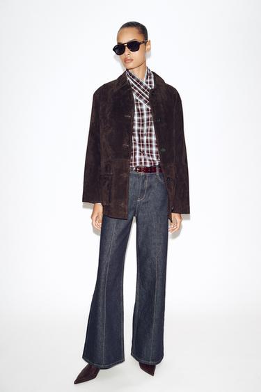 JEANS Z1975 WIDE LEG BÆLTE - blå fra Zara