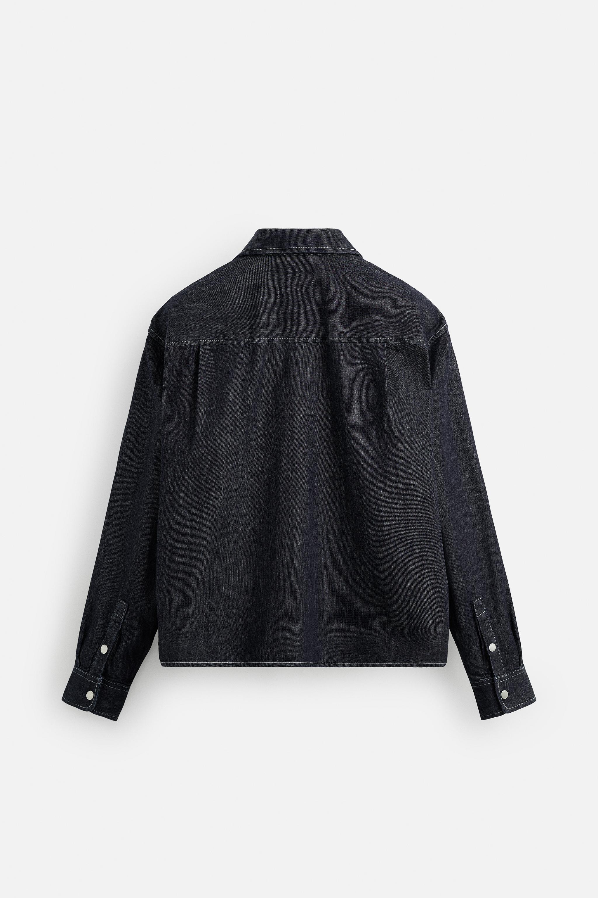 ZARA TRF リボン デニムシャツ 5520/267 (ZARA/ブラウス・シャツ
