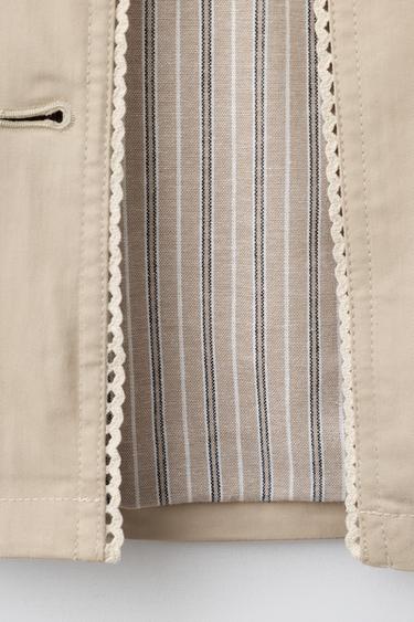 TRENCH COURT EN DENTELLE - Beige de Zara - Image 7