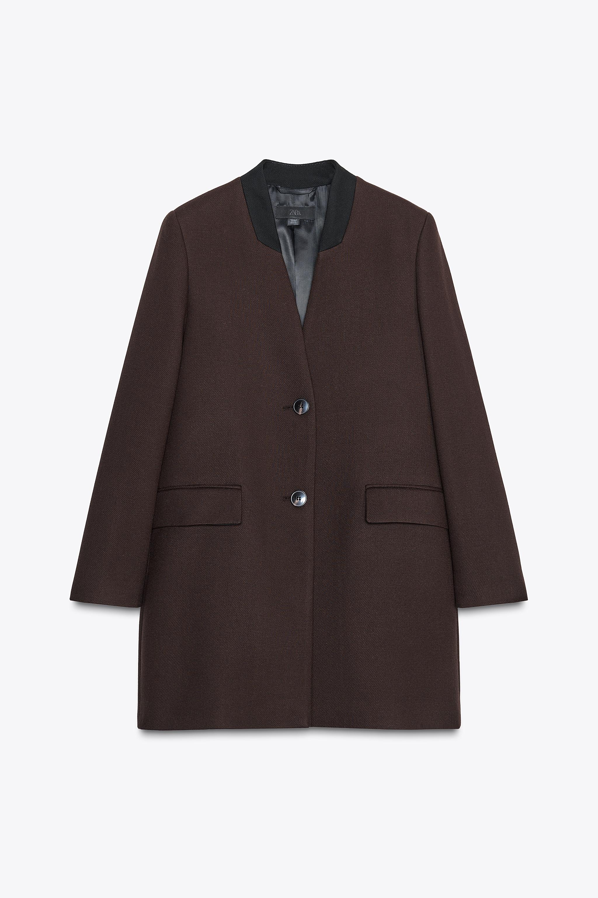 美品⭐︎ZARA ロングラインベルト付きウールブレンドコート　S ZARA - ZARA ウールブレンド ロングコートの通販 by Sofiya