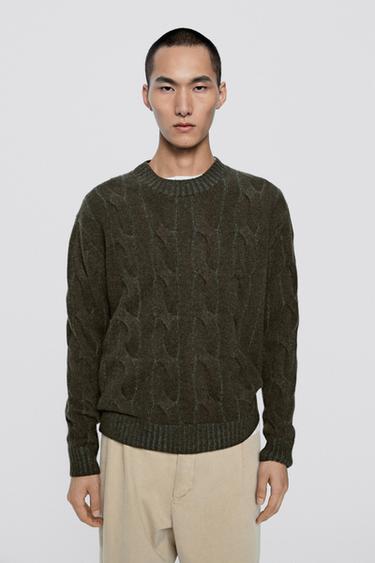 Wool blend cable knit sweater - LIMITED EDITION — Mid-gray 2