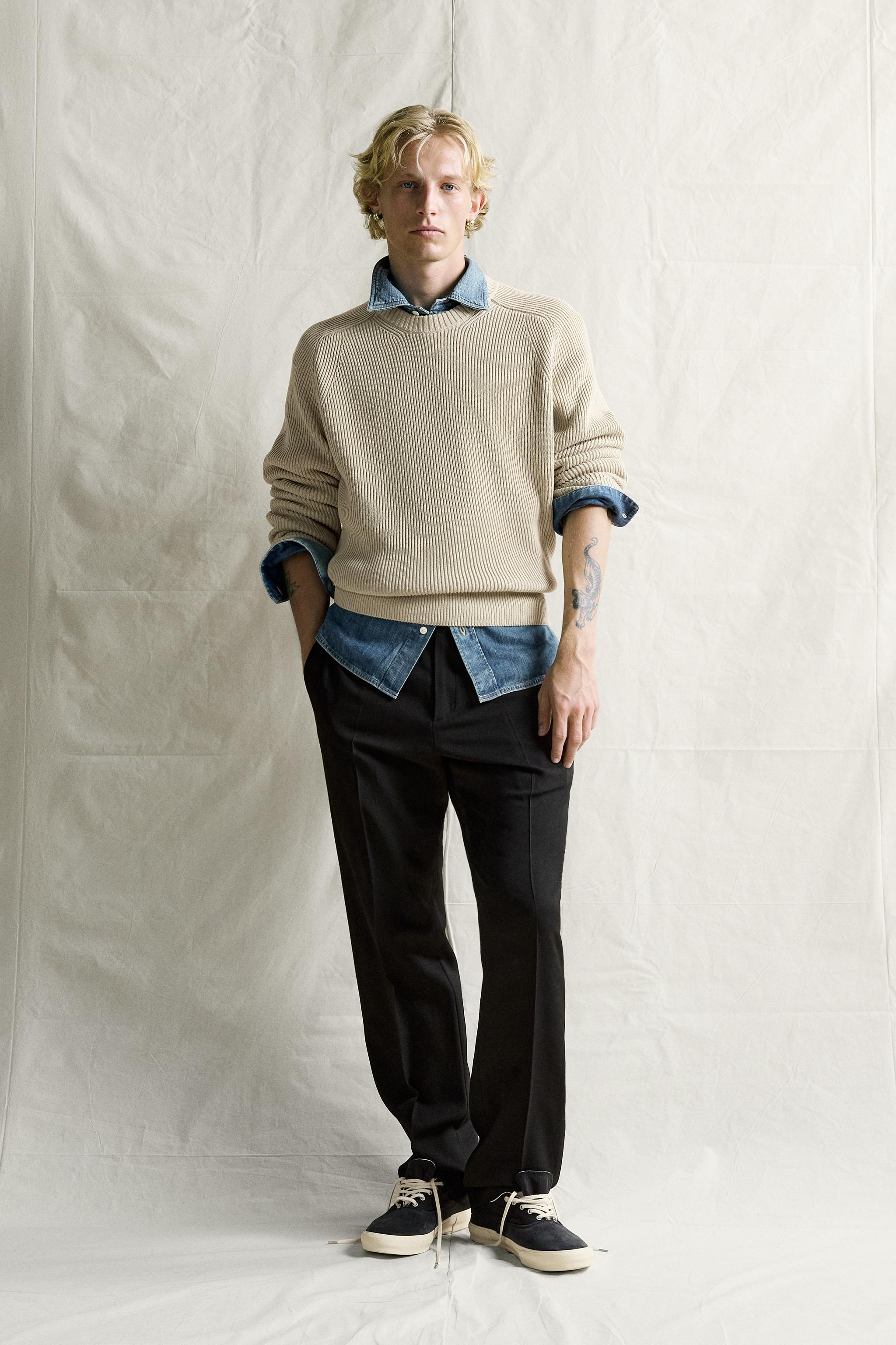 Zara REGULAR FIT %100 PAMUKLU KAZAK