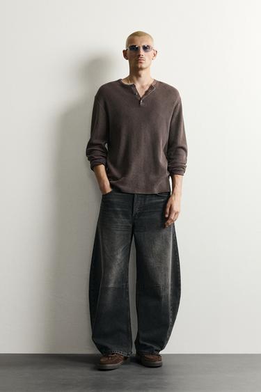 BARREL FIT JEANS - Charcoal by Zara - Image 0