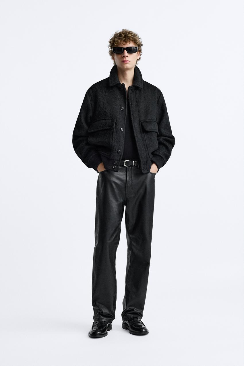 ZARA Leather Faux Pants Black Size M - $24 (42% Off Retail) New