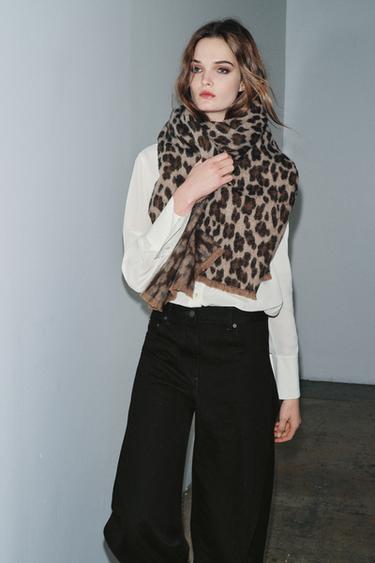 FOULARD JACQUARD À IMPRIMÉ ANIMAL - Leopard de Zara - Image 1