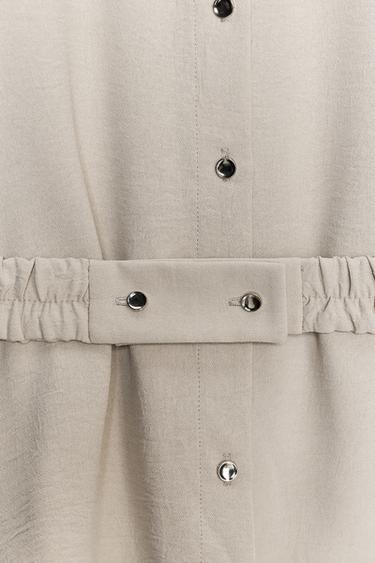 SAFARI SHIRT WITH BELT - Sand by Zara - Image 7