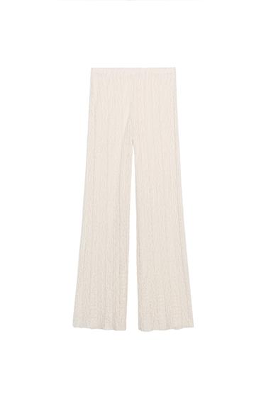 TEXTURED LACE PANTS