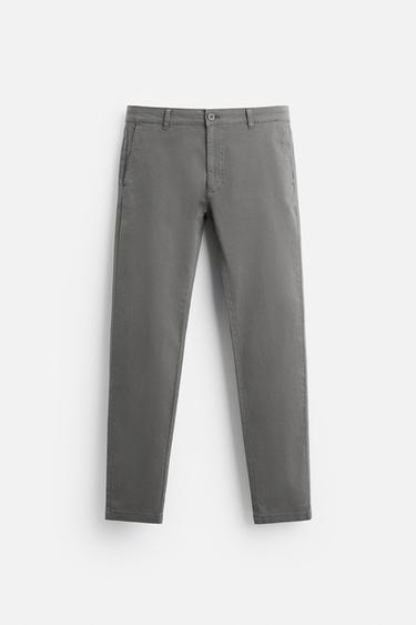 SKINNY FIT CHINO TROUSERS - Anthracite grey by Zara